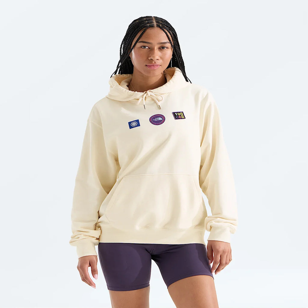 Unisex Graphic Relaxed-Fit Hoodie - Cream
