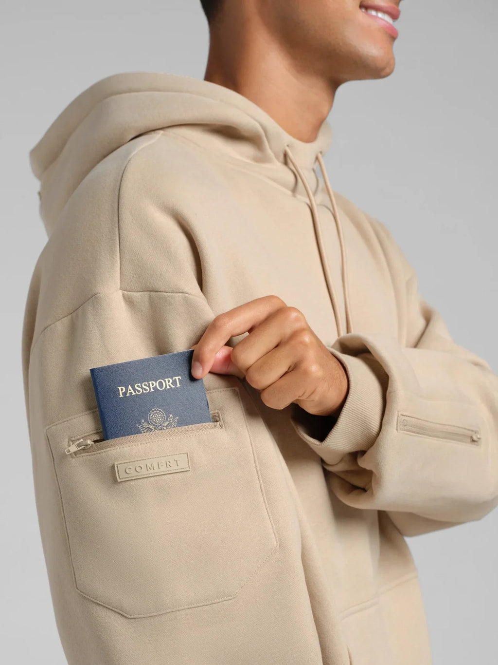 Travel Pullover Hoodie - Almond