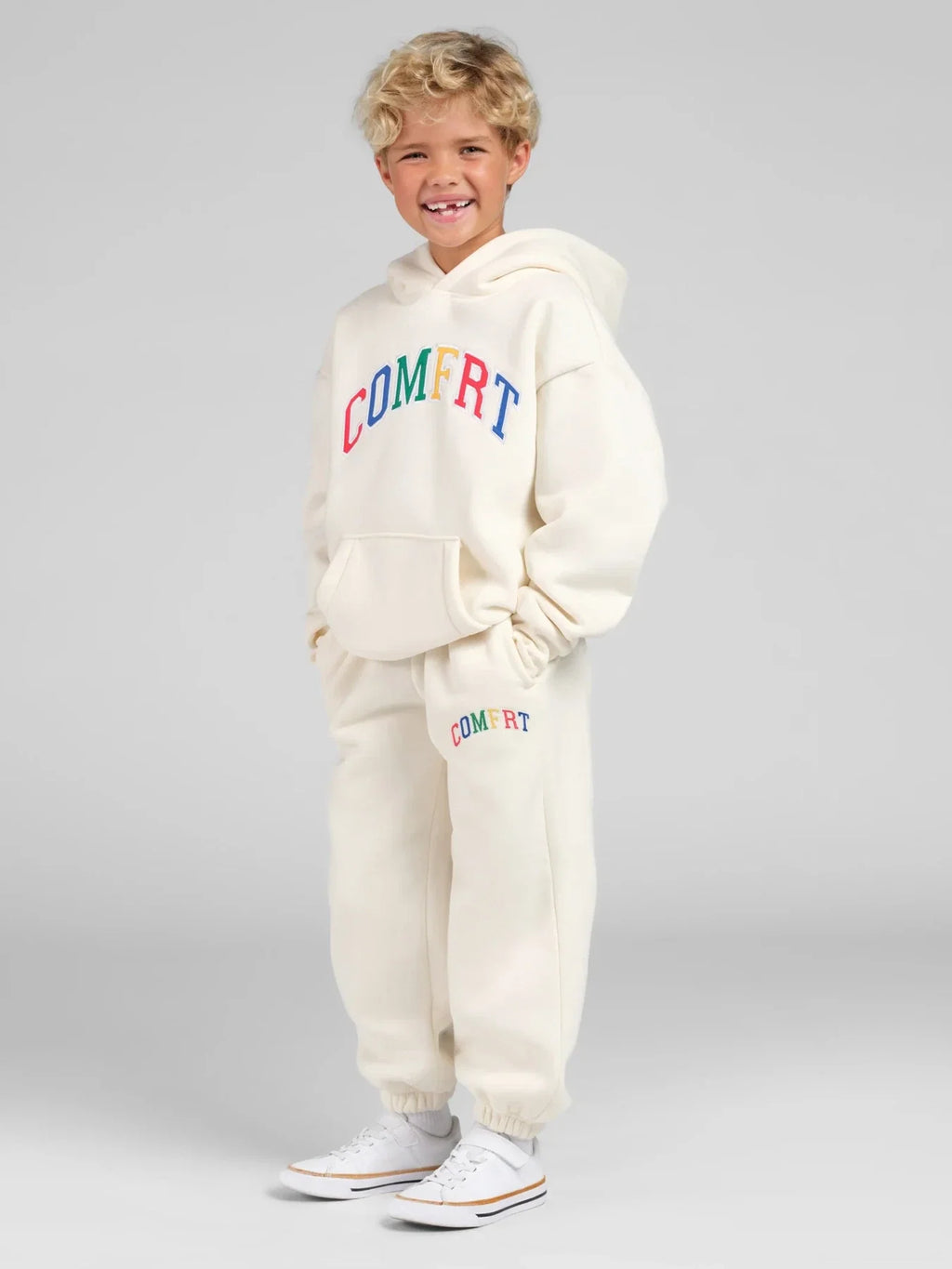 Kids Appliqué Hoodie - Shell