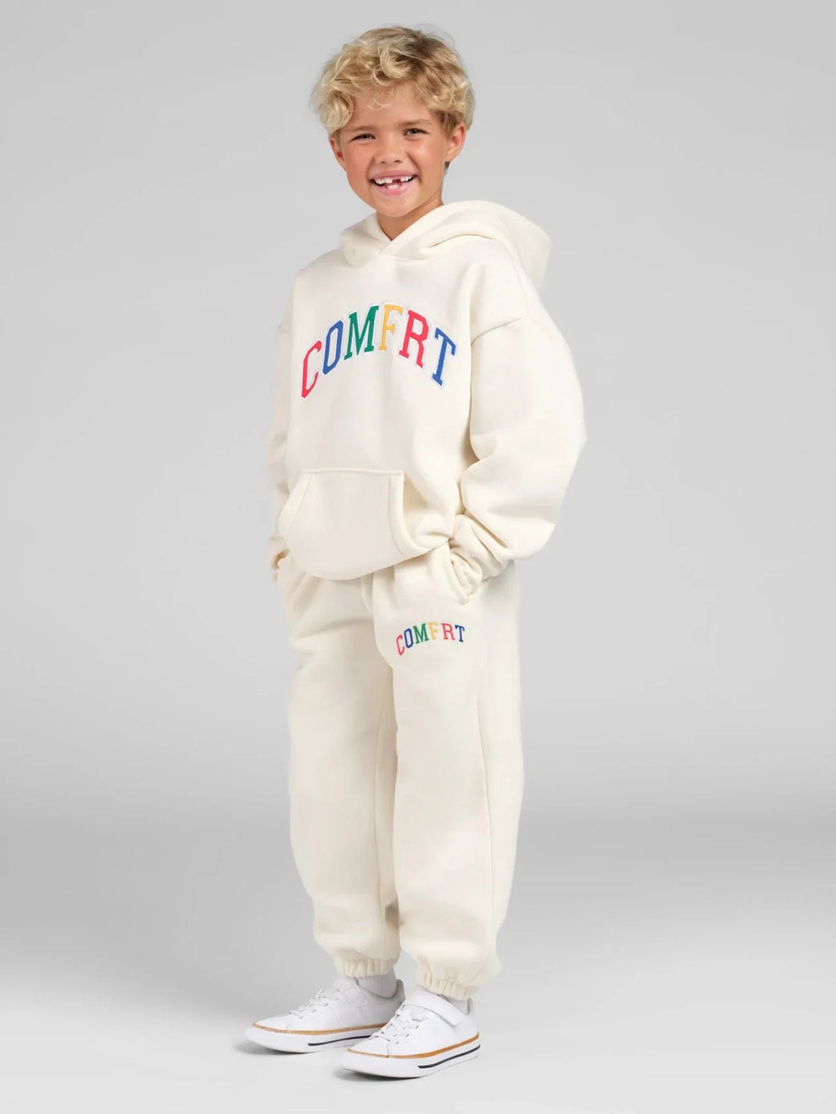 Kids Appliqué Hoodie - Shell