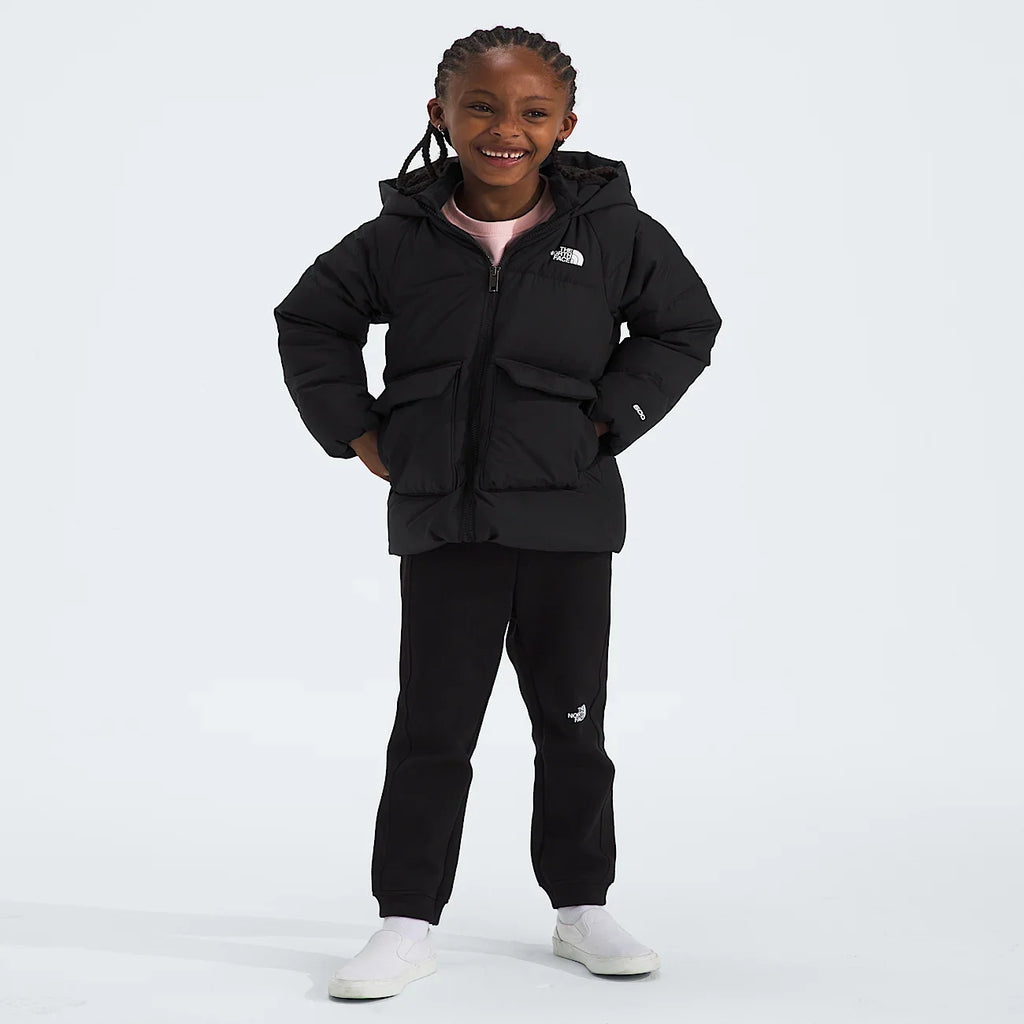 Kids' Fleece-Lined Insulated Parka - Black