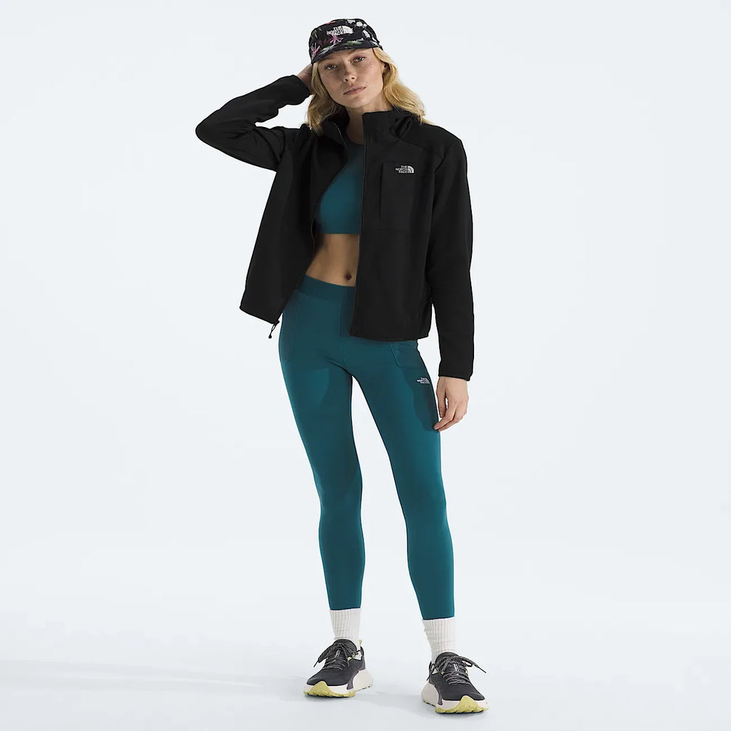 Women's Full-Zip Fleece Hooded Jacket - Black
