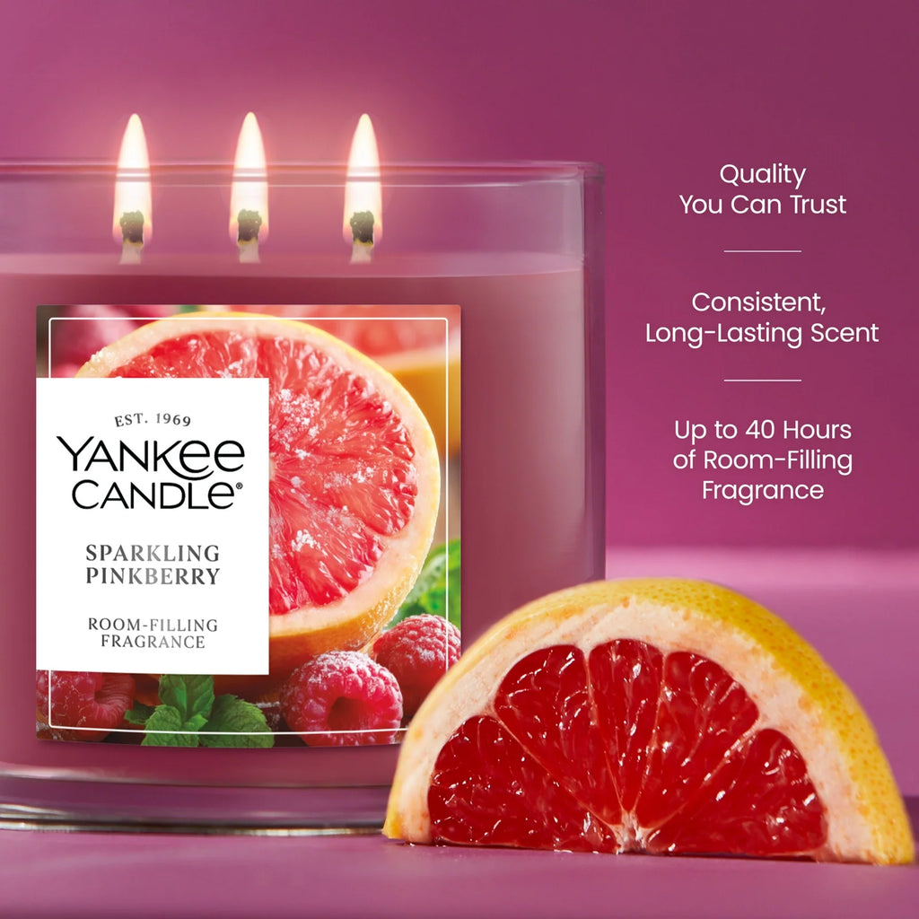 Three-Wick Candle - Pink Berry Citrus