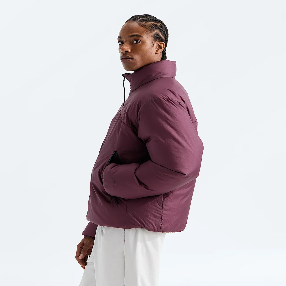 Men's Reversible Insulated Jacket - Burgundy/Black