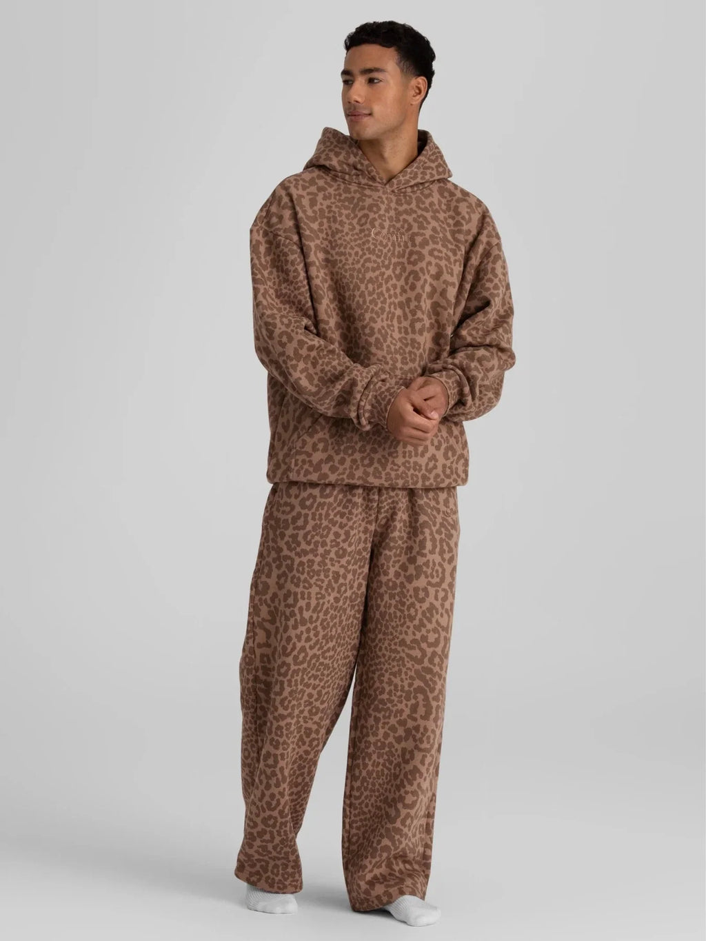 Pullover Hoodie - Mocha Leopard