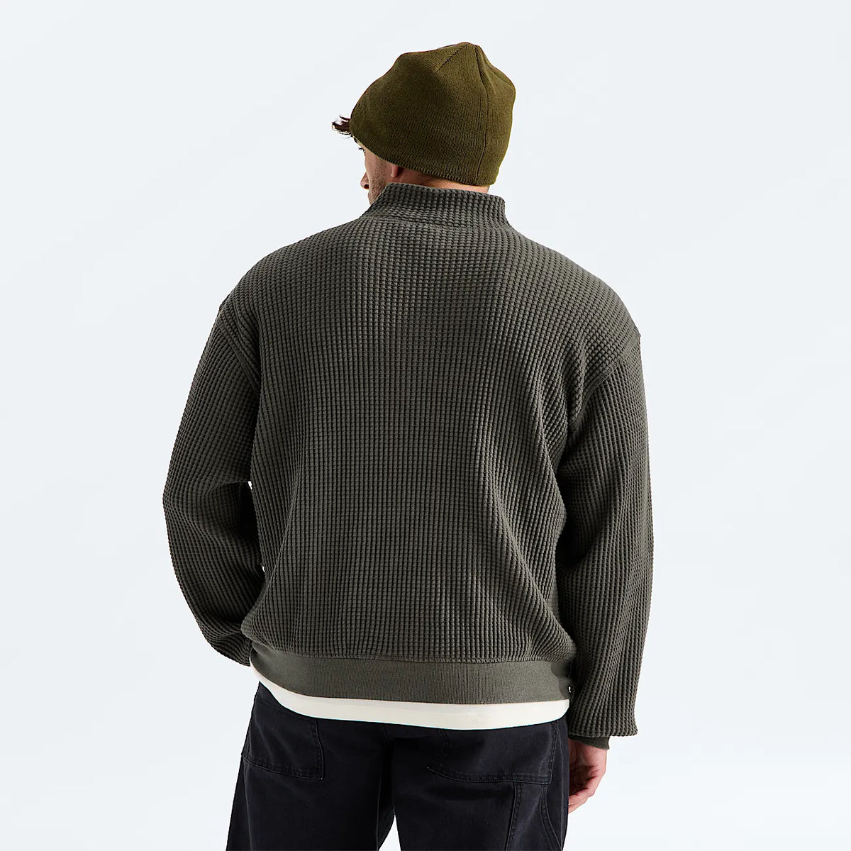 Men's Quarter-Zip Pullover - Taupe Green