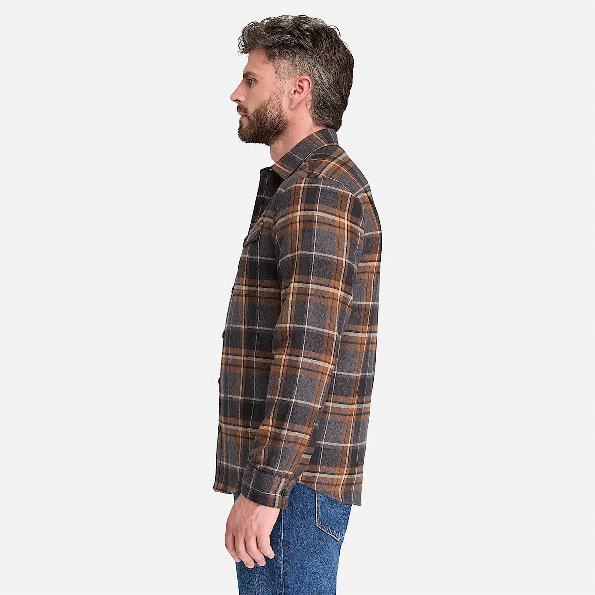 Men's Double-Pocket Flannel Work Shirt