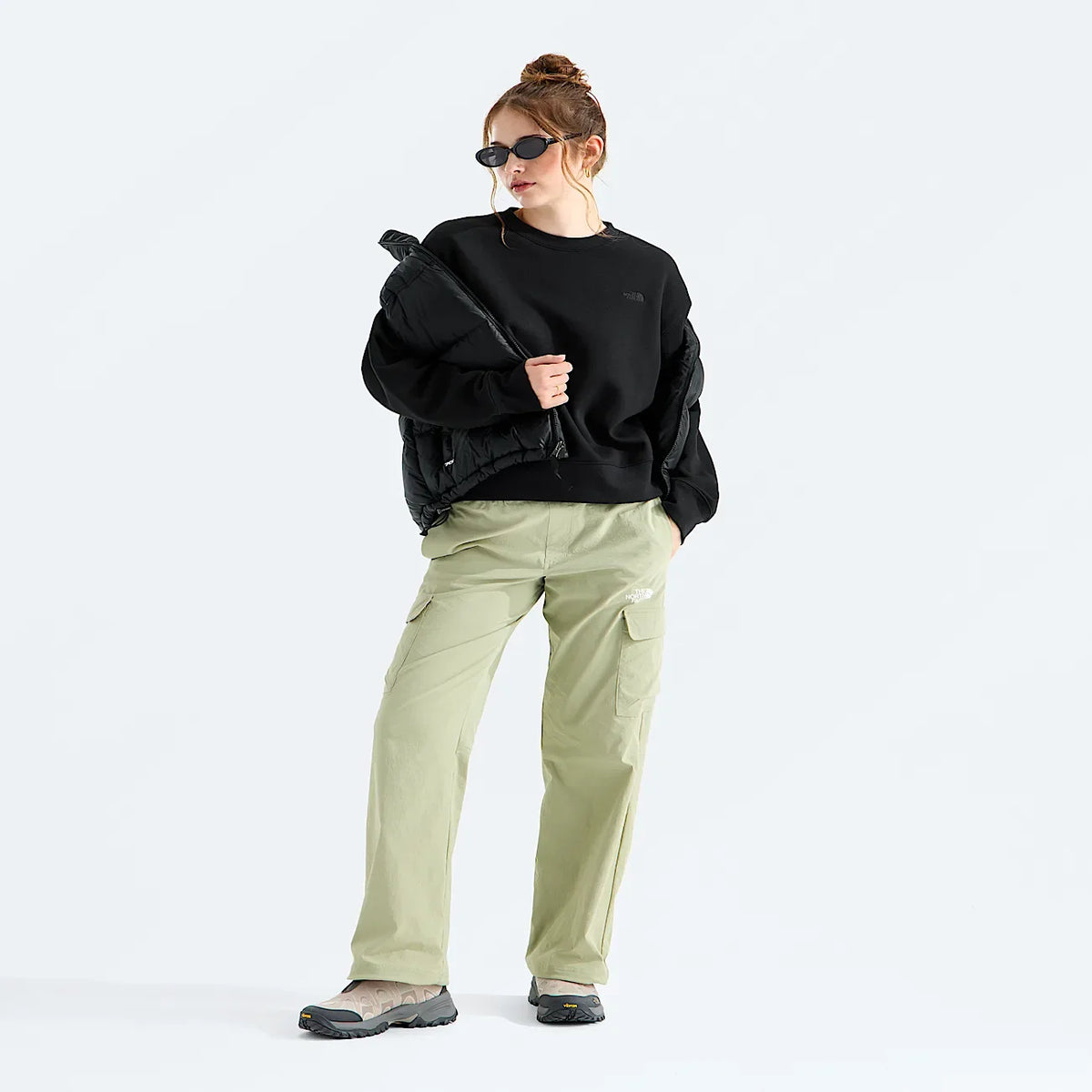 Women's Oversized Crewneck Sweatshirt - Black