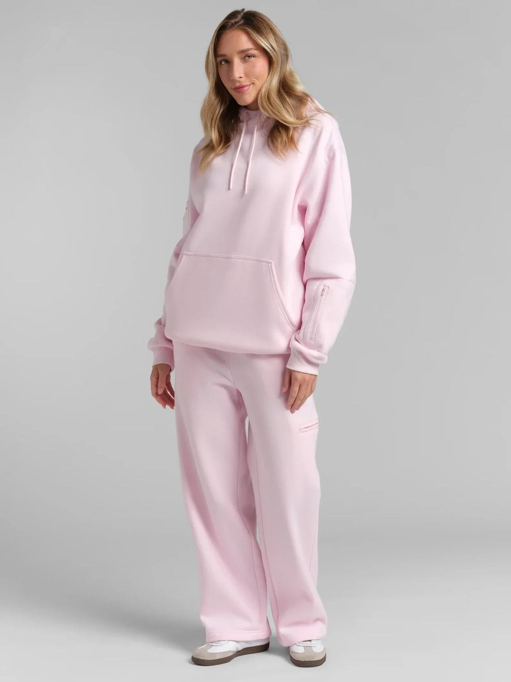 Travel Straight-Leg Sweatpants - Powder Pink