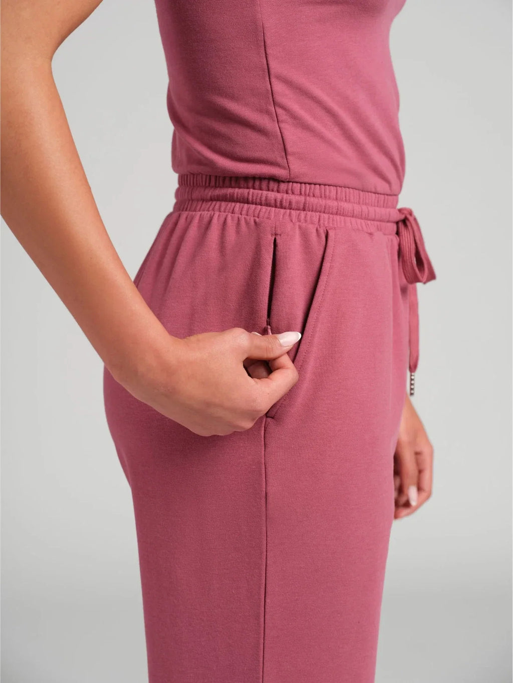 Terry Jumpsuit - Berry