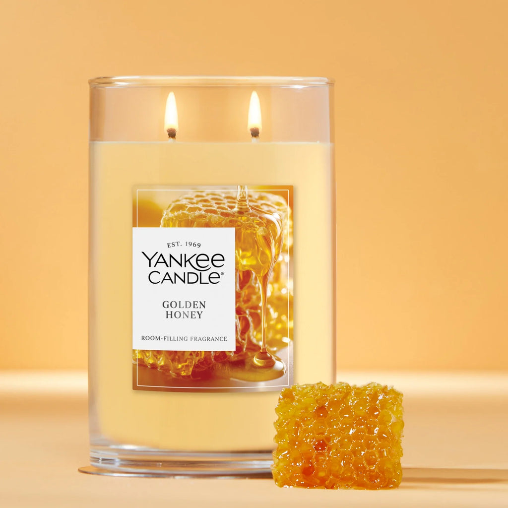 Large Honey Scented Tumbler Candle