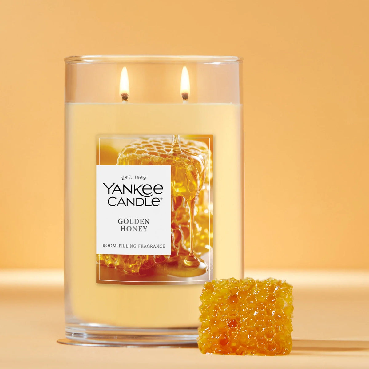 Large Honey Scented Tumbler Candle