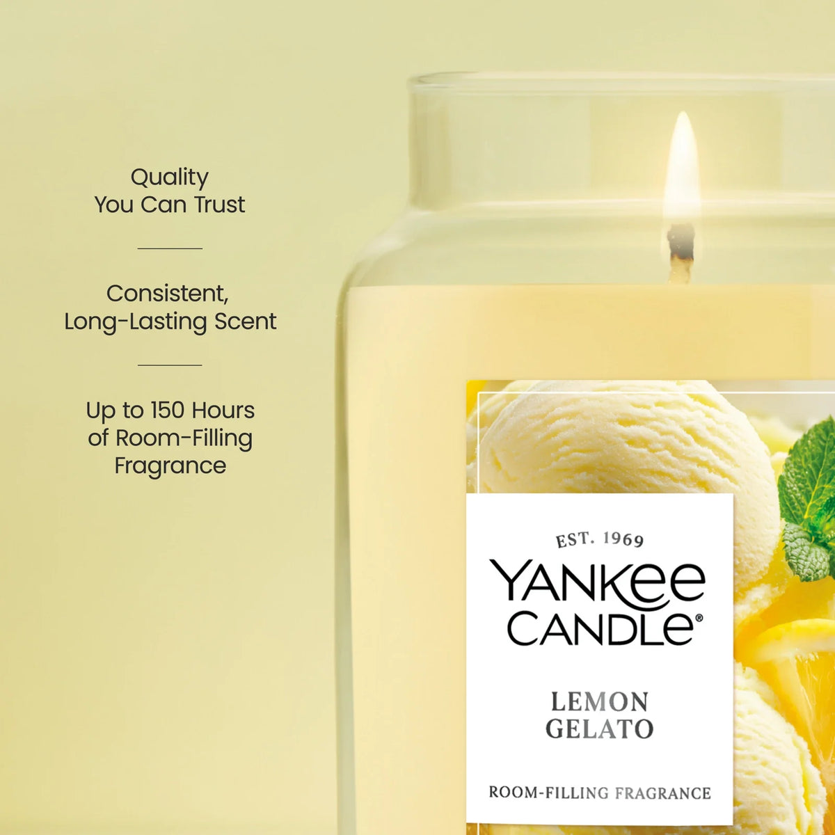 Large Citrus Scented Jar Candle