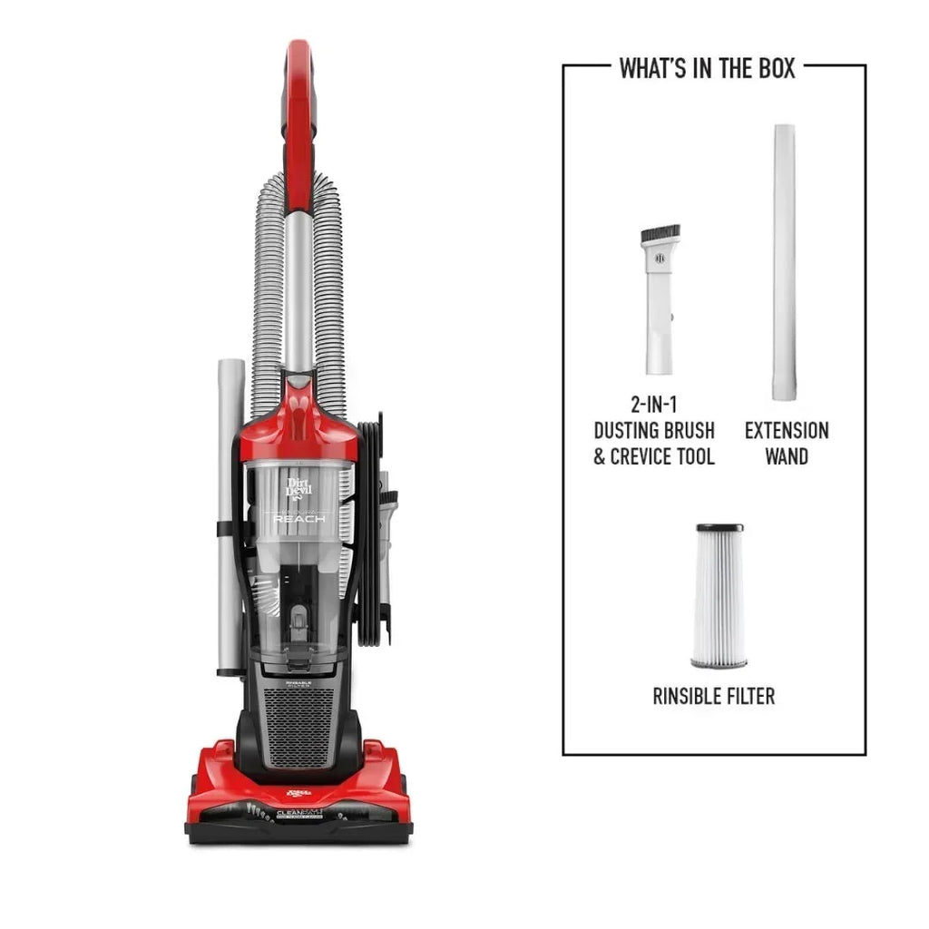 Dirt Devil Endura Reach Upright Bagless Vacuum Cleaner, Corded, Red - UD20124