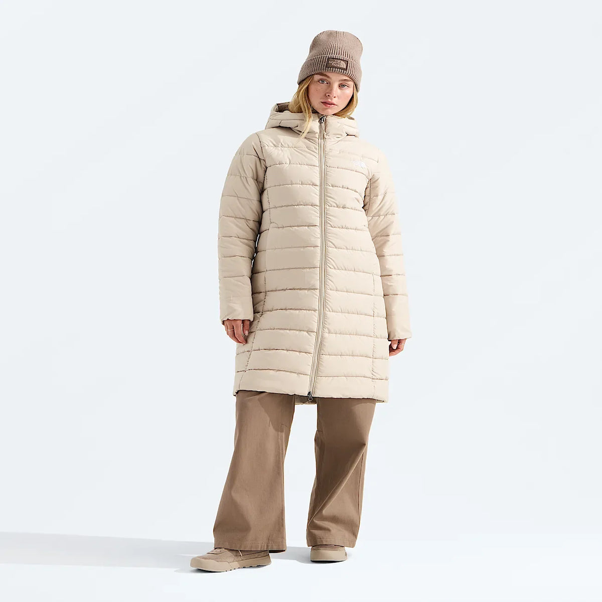 Women's Hooded Insulated Parka - Taupe