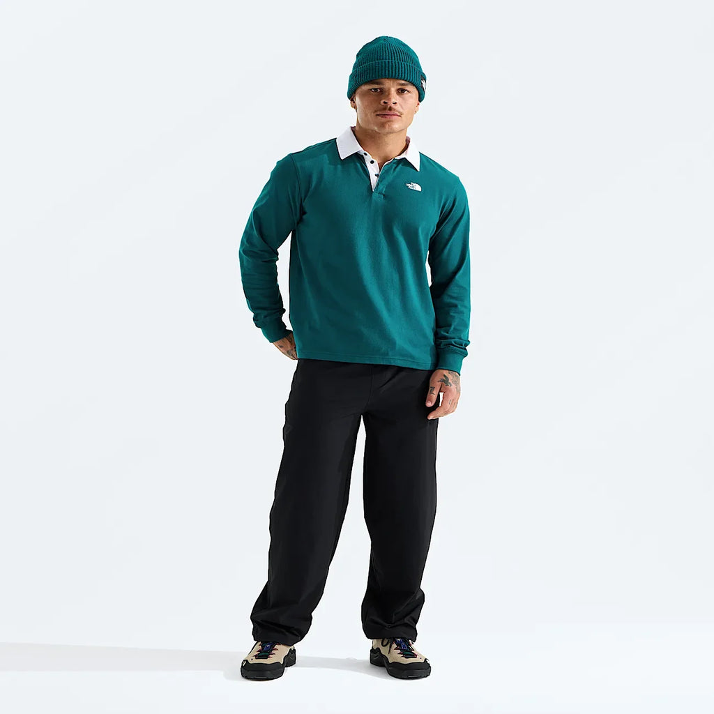 Men's Long-Sleeve Rugby Shirt - Teal
