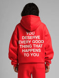 Graphic Pullover Hoodie - Crimson
