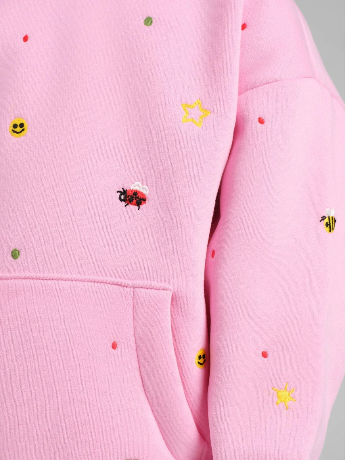 Kids Embroidered Hoodie - Peony