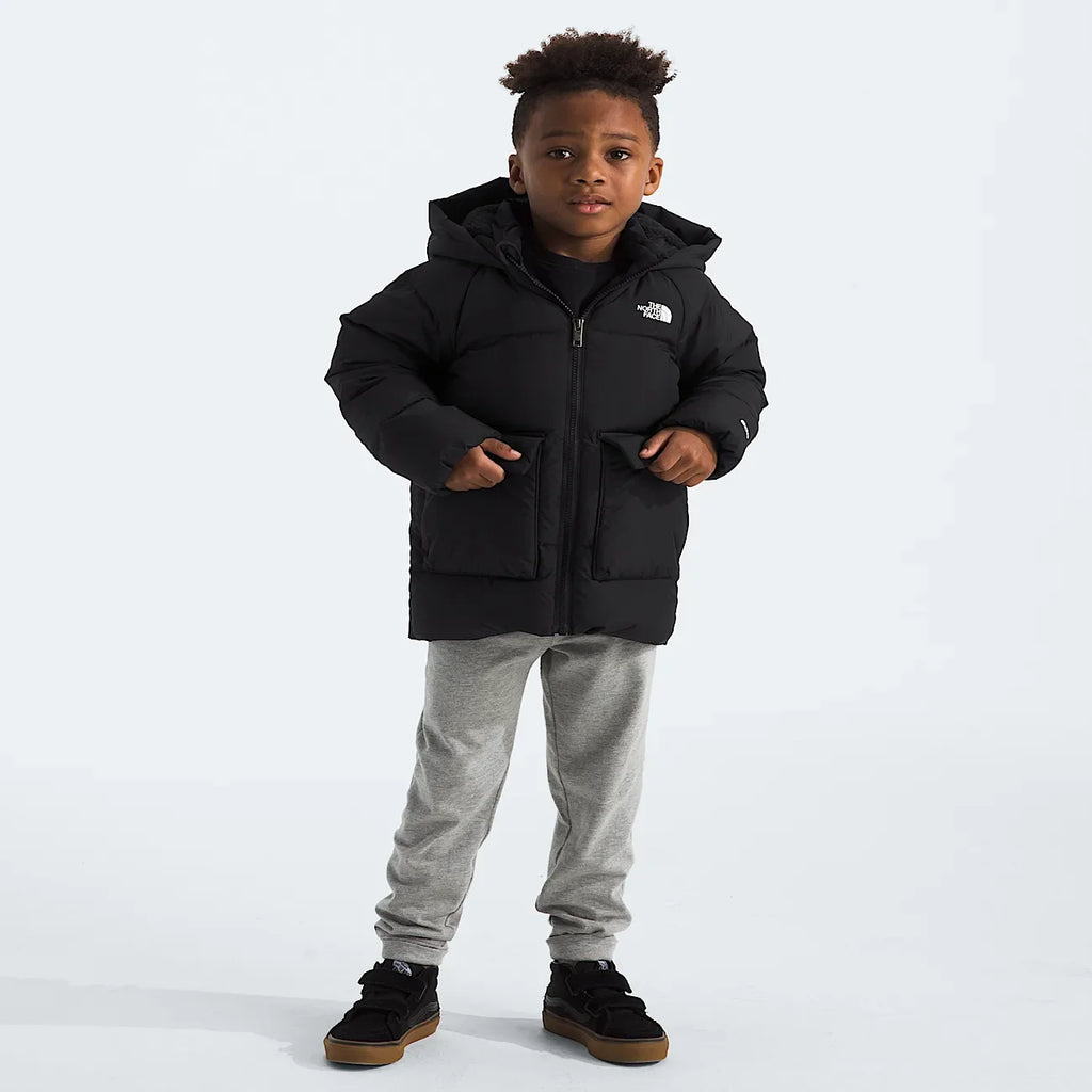 Kids' Fleece-Lined Insulated Parka - Black