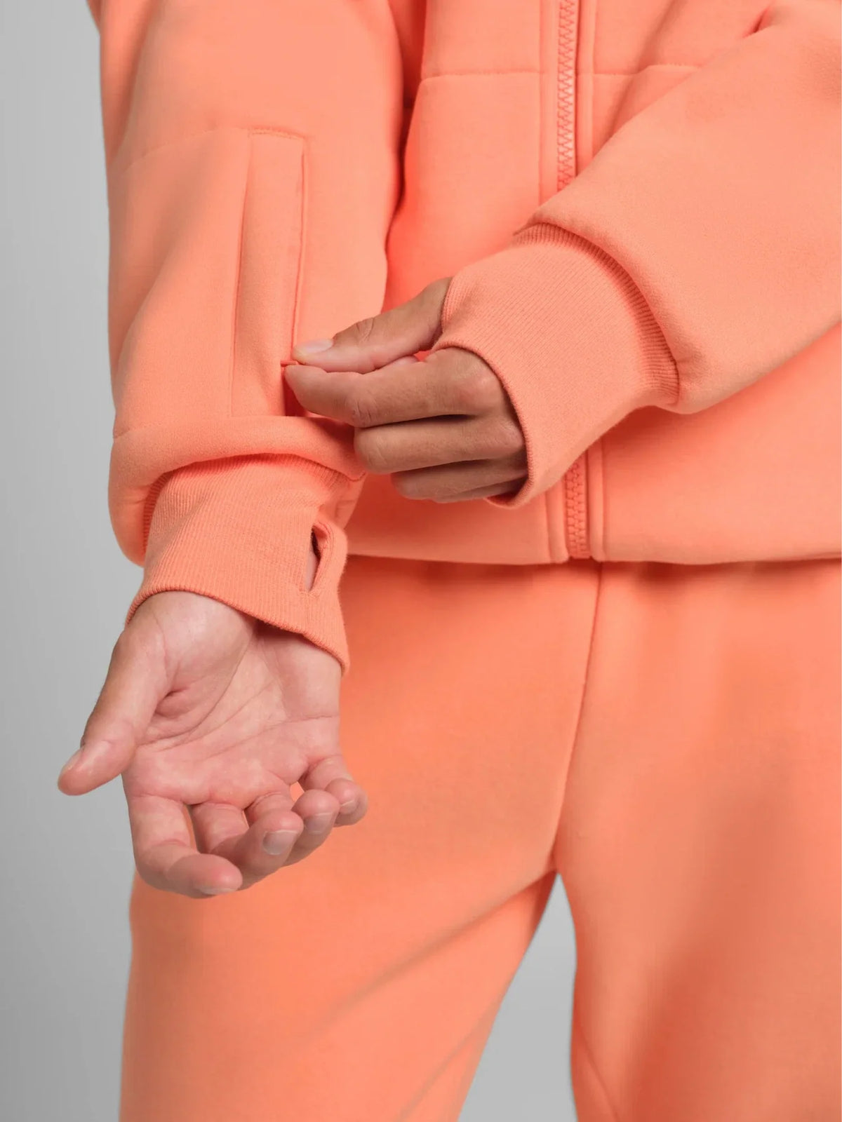 Travel Zip Hoodie - Coral