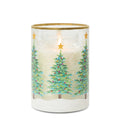 Snowy Trees Jar Candle Holder