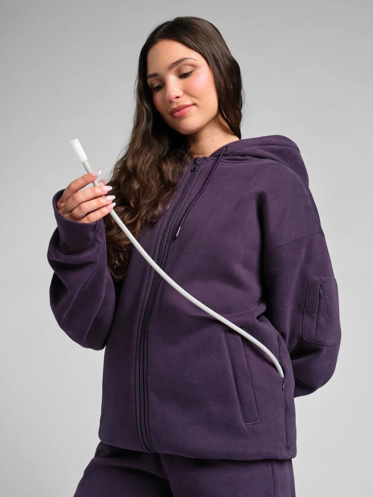 Zip Hoodie - Blackberry