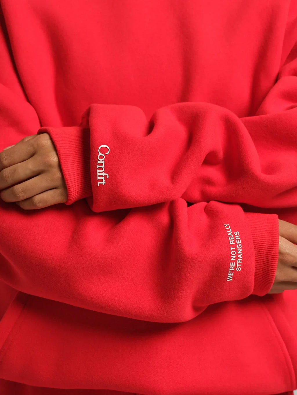 Graphic Pullover Hoodie - Crimson