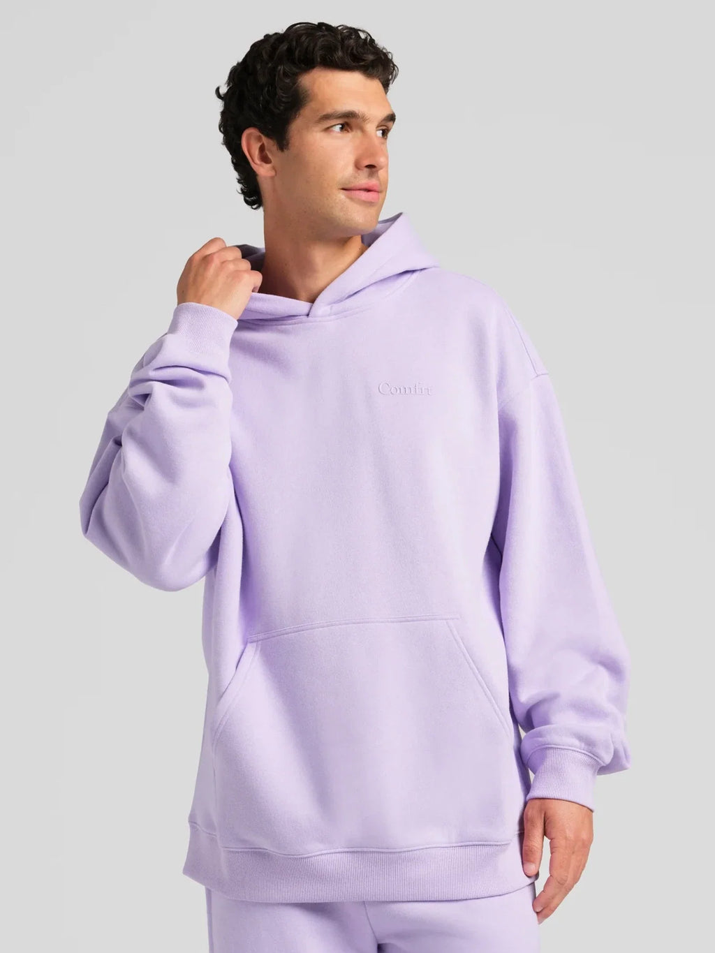 Lightweight Oversized Pullover Hoodie - Iris