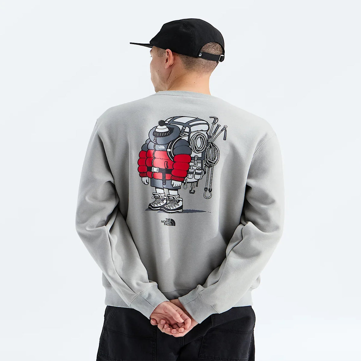 Unisex Relaxed Graphic Crew Sweatshirt - Stone