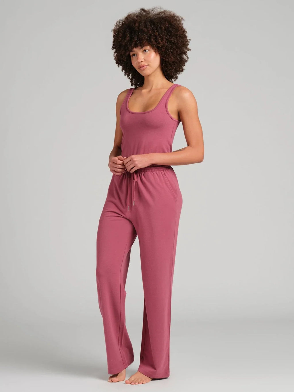 Terry Jumpsuit - Berry
