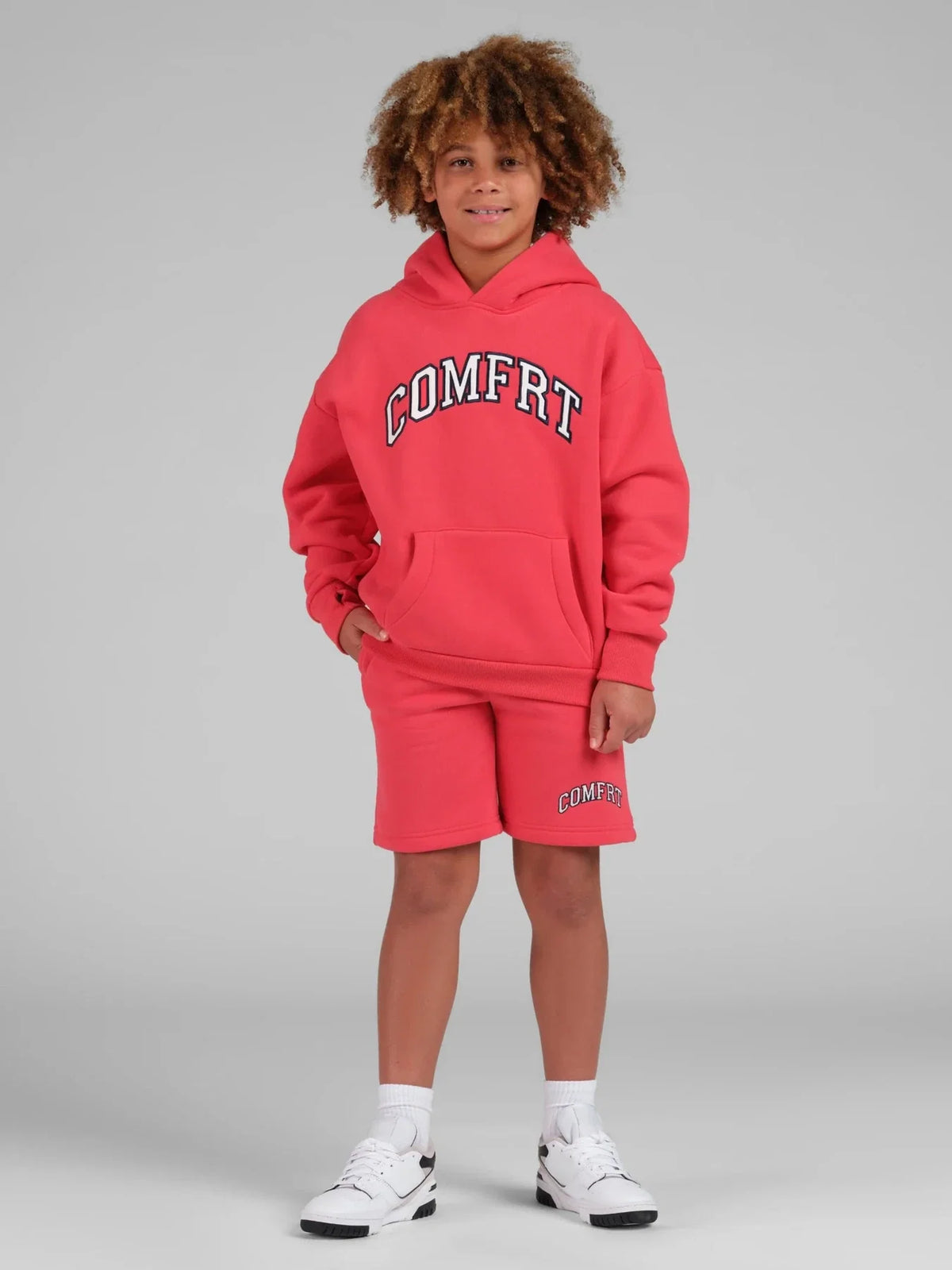 Kids' Logo Shorts - Hibiscus Red