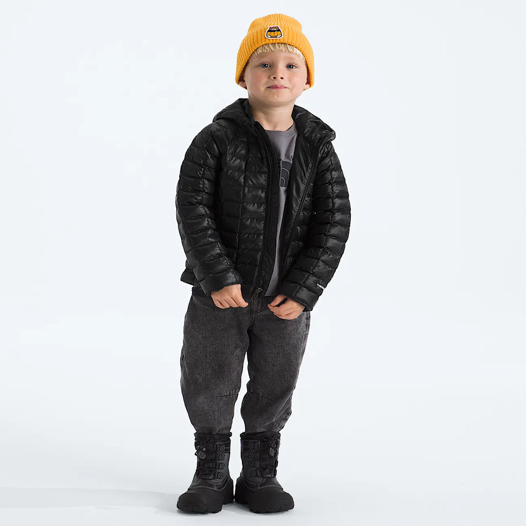 Kids' Insulated Hooded Jacket - Black