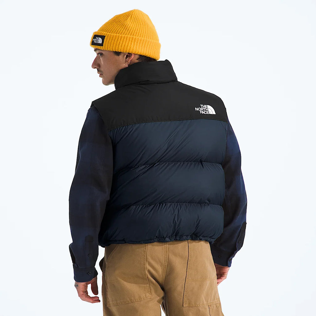 Men's Down Puffer Vest - Navy and Black