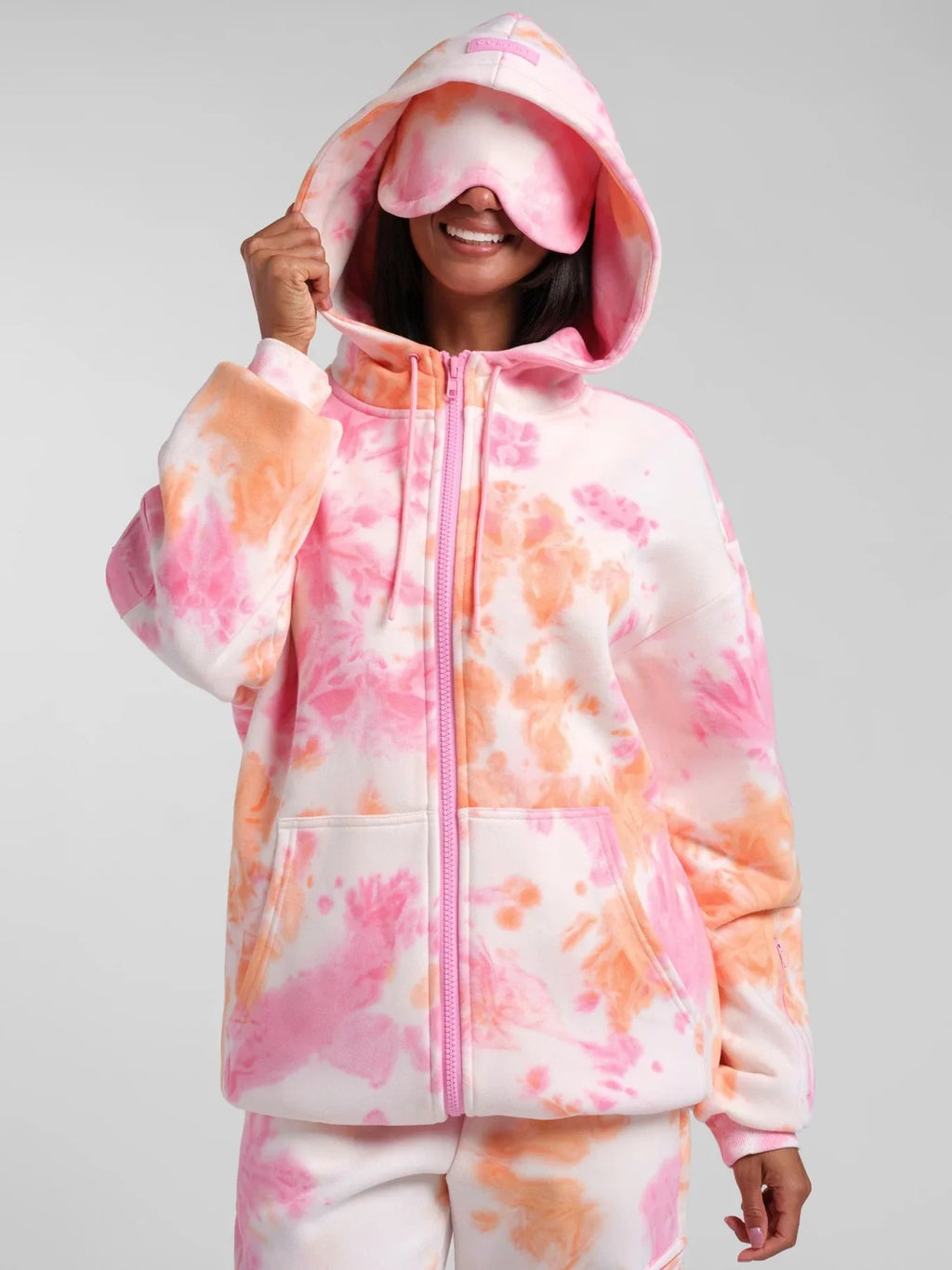 Zip-Front Travel Hoodie - Sunset