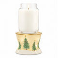 Snowy Tree Candle Pedestal With LED Light