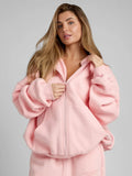 Zip-Front Hoodie - Bubblegum