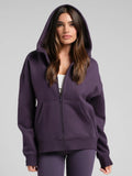 Cropped Zip Hoodie - Black
