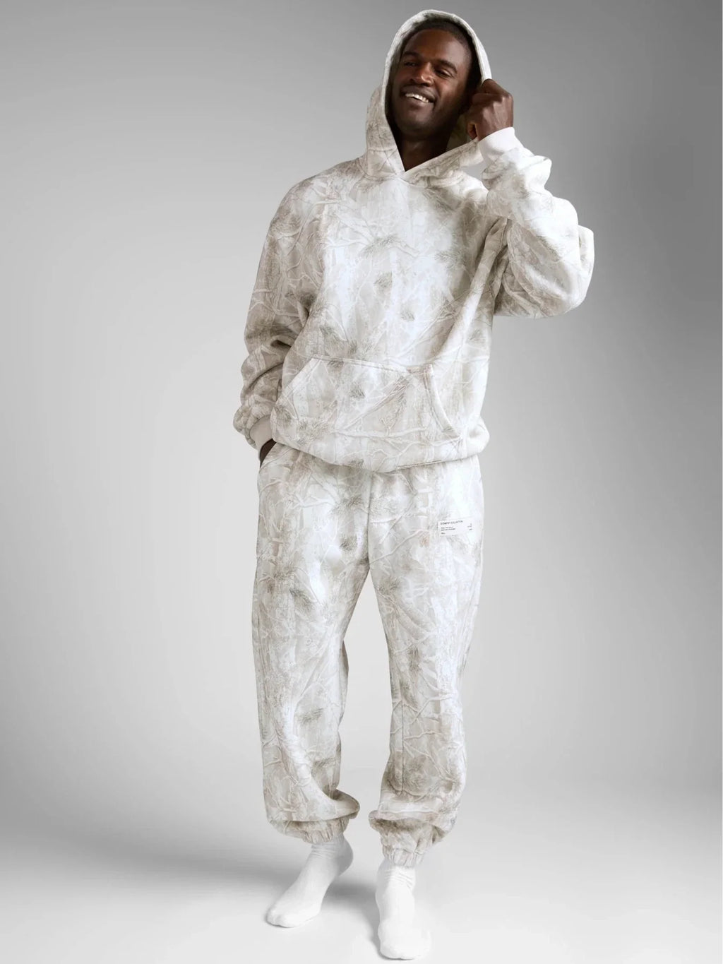Camouflage Pullover Hoodie - Silver Birch