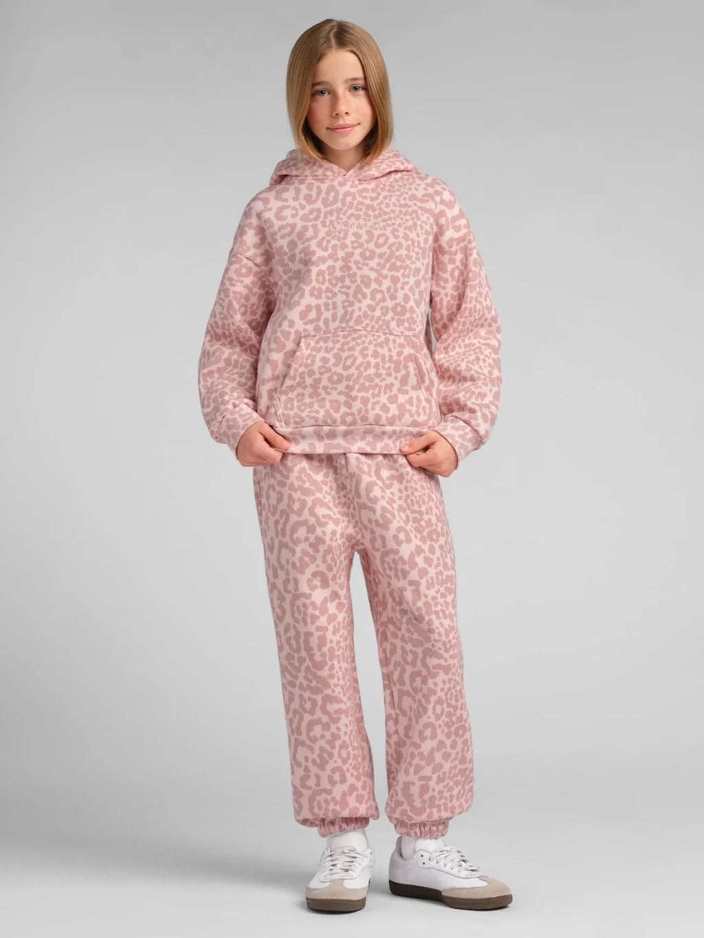Kids' Hoodie - Blush Leopard