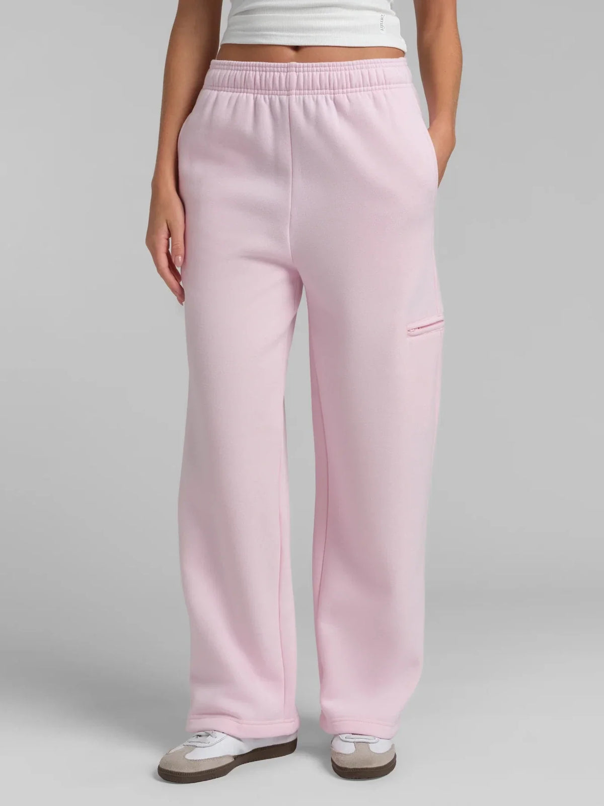 Travel Straight-Leg Sweatpants - Powder Pink