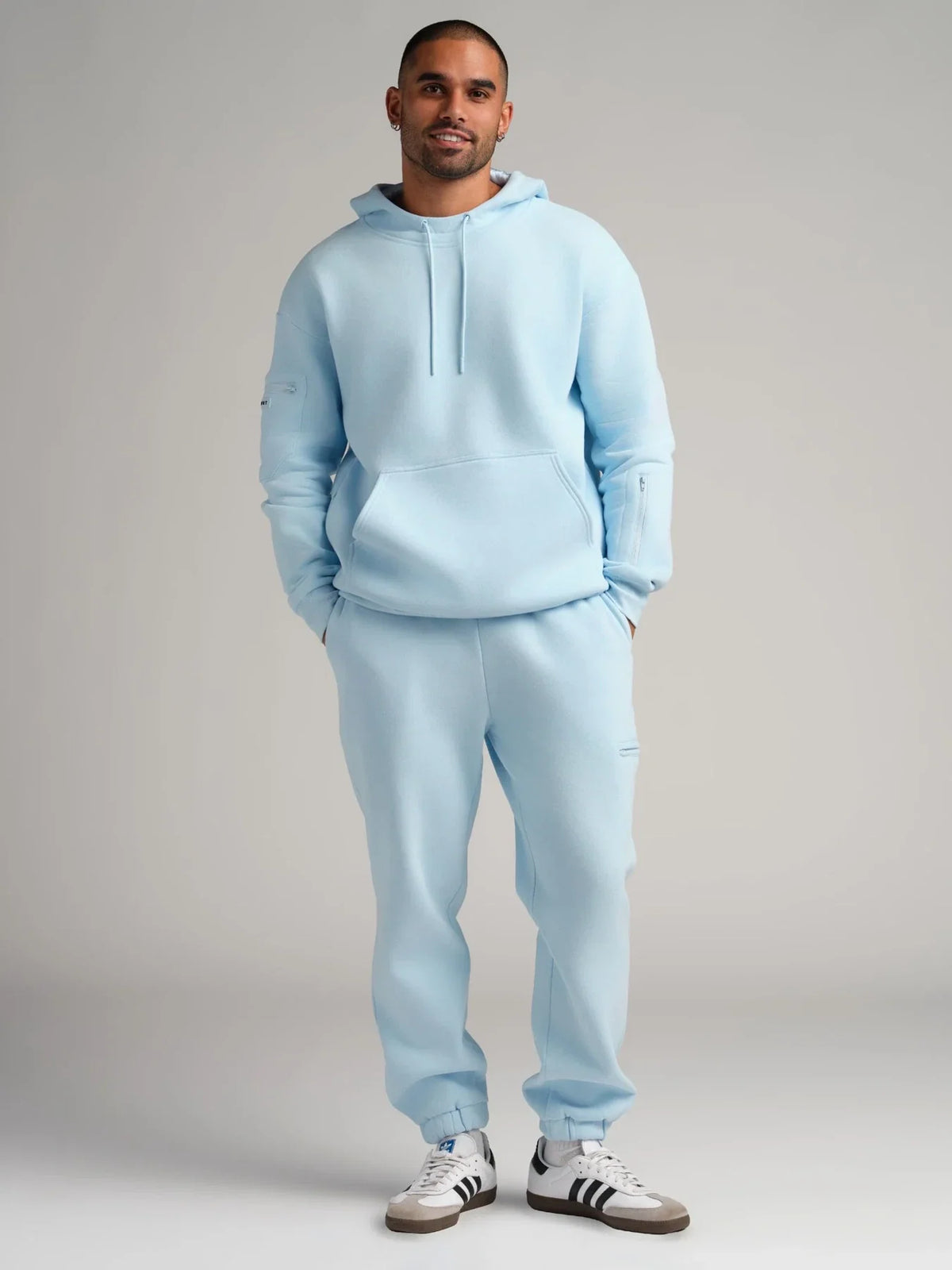Travel Pullover Hoodie - Baby Blue