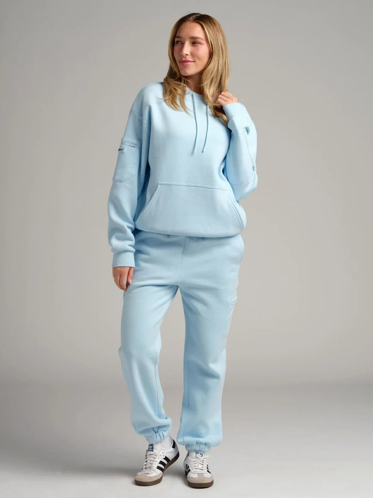 Travel Pullover Hoodie - Baby Blue