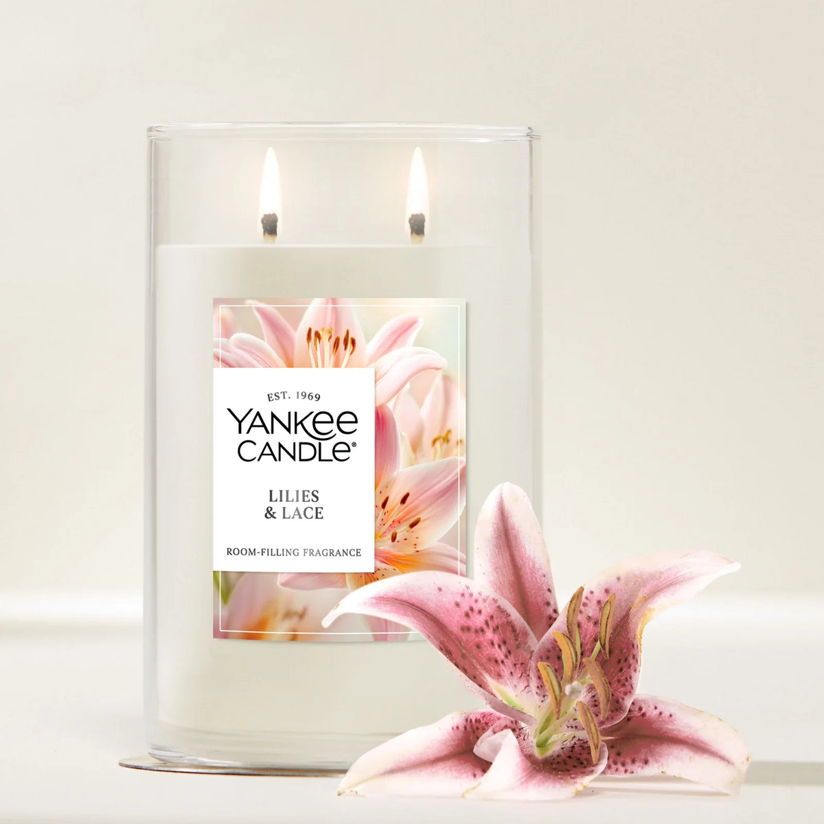 Large Floral Tumbler Candle