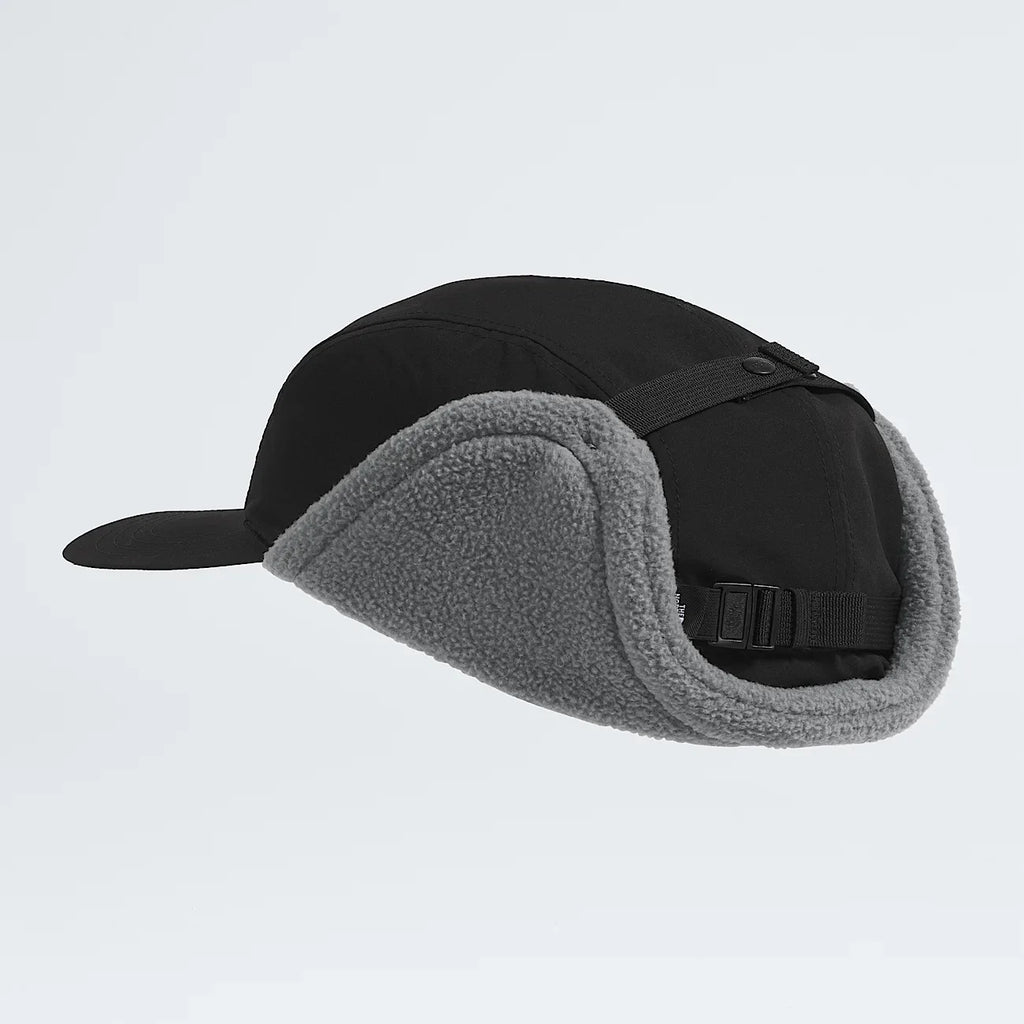 Earflap Winter Hat - Black And Gray