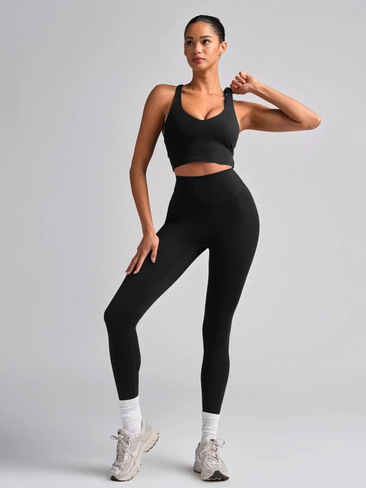 High-Waist Leggings - Black