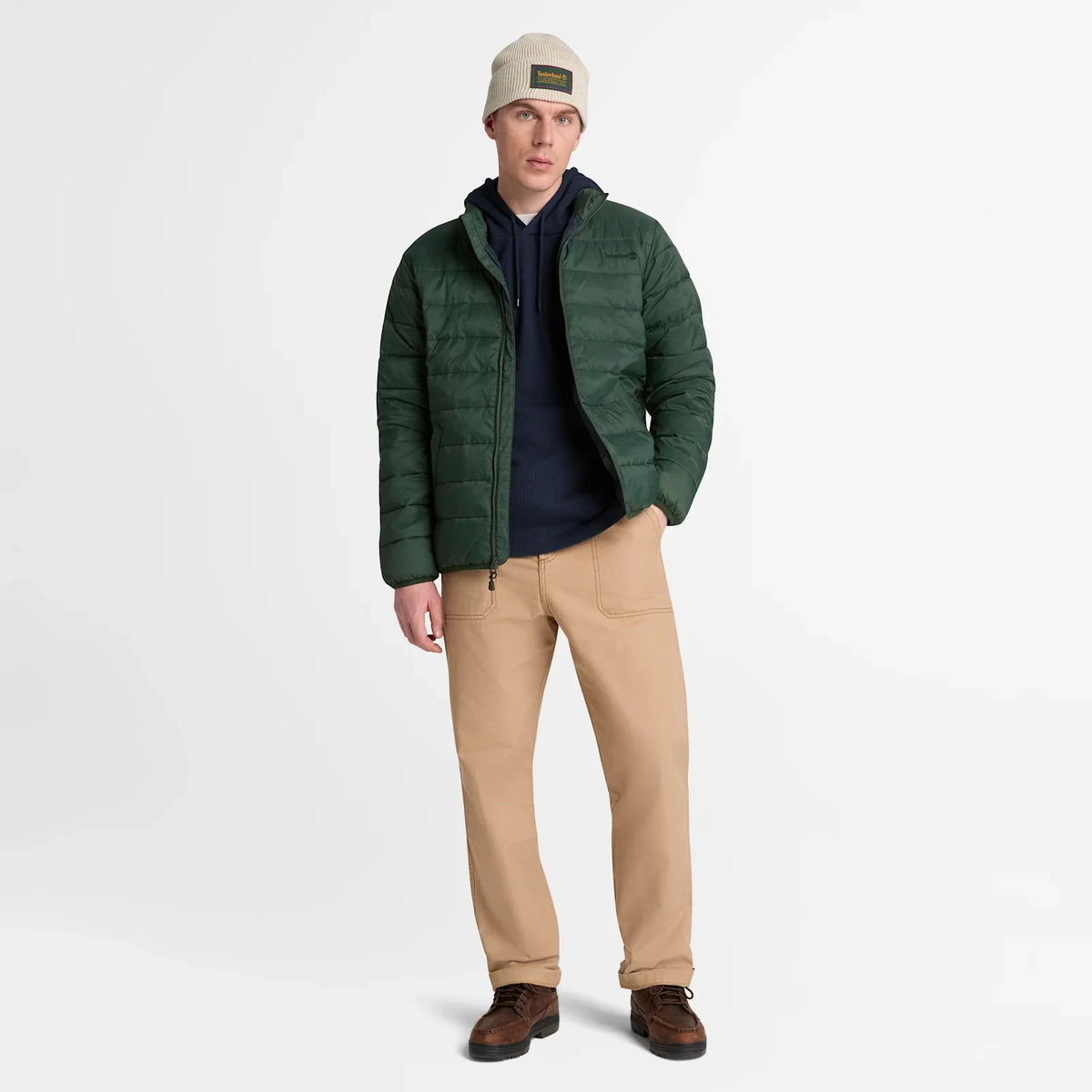 Men's Waffle-Knit Hooded Sweatshirt