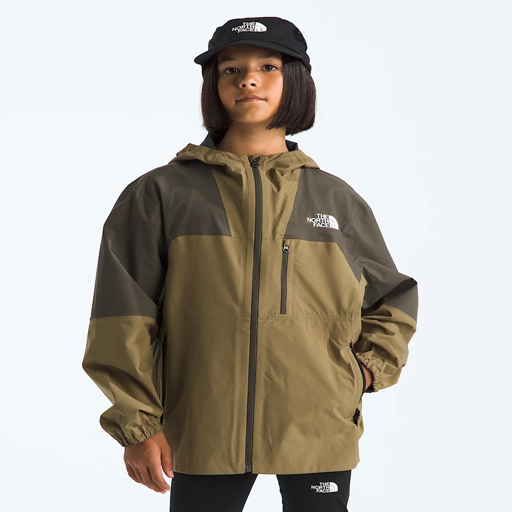 Kids' Packable Hiking Shell - Taupe Green