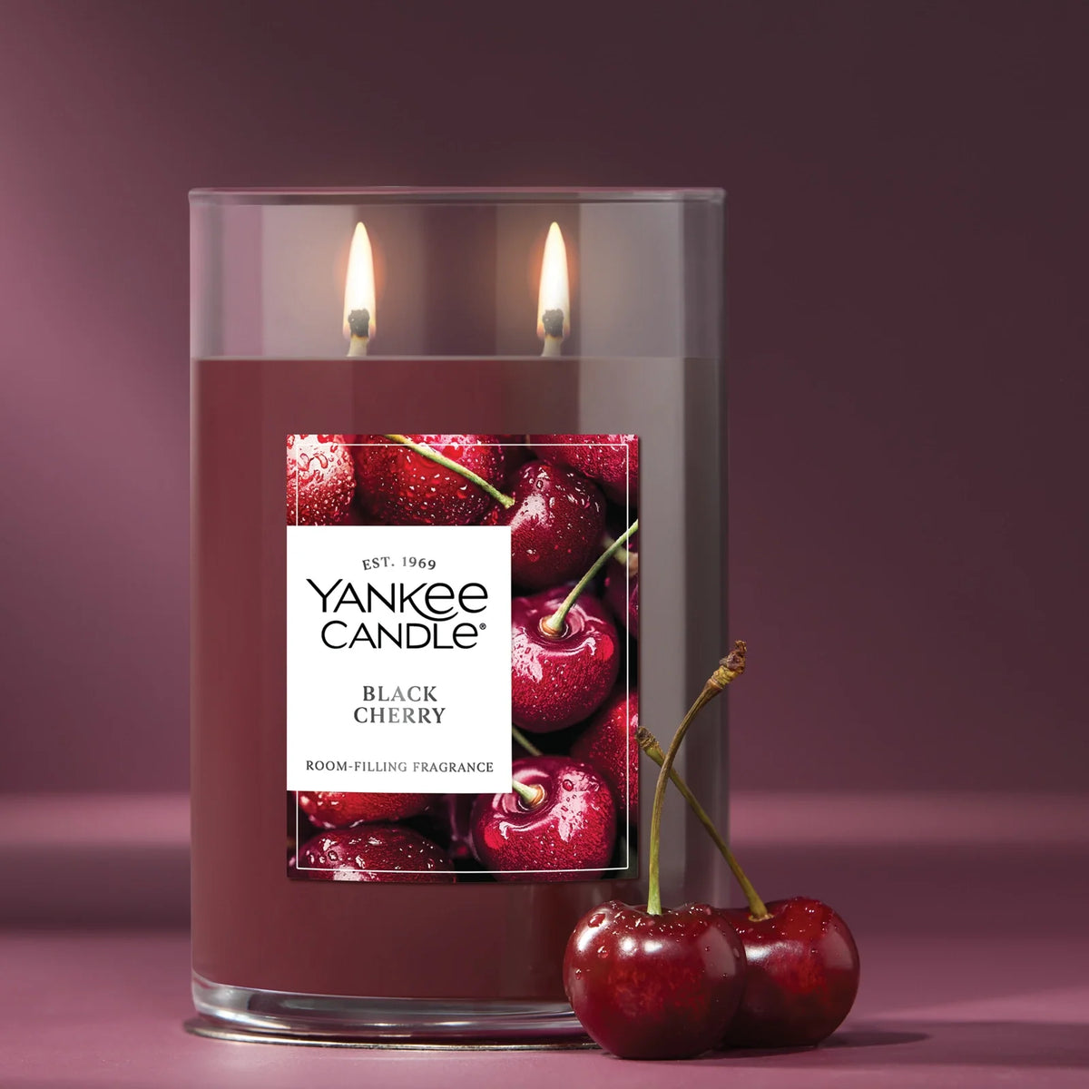 Large Tumbler Candle - Black Cherry