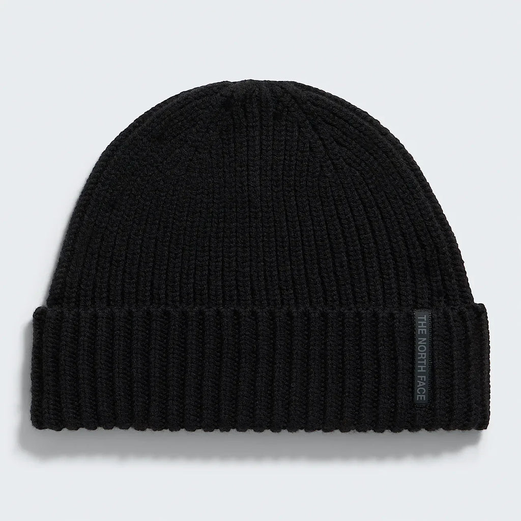 Wool-Blend Knit Beanie - Black