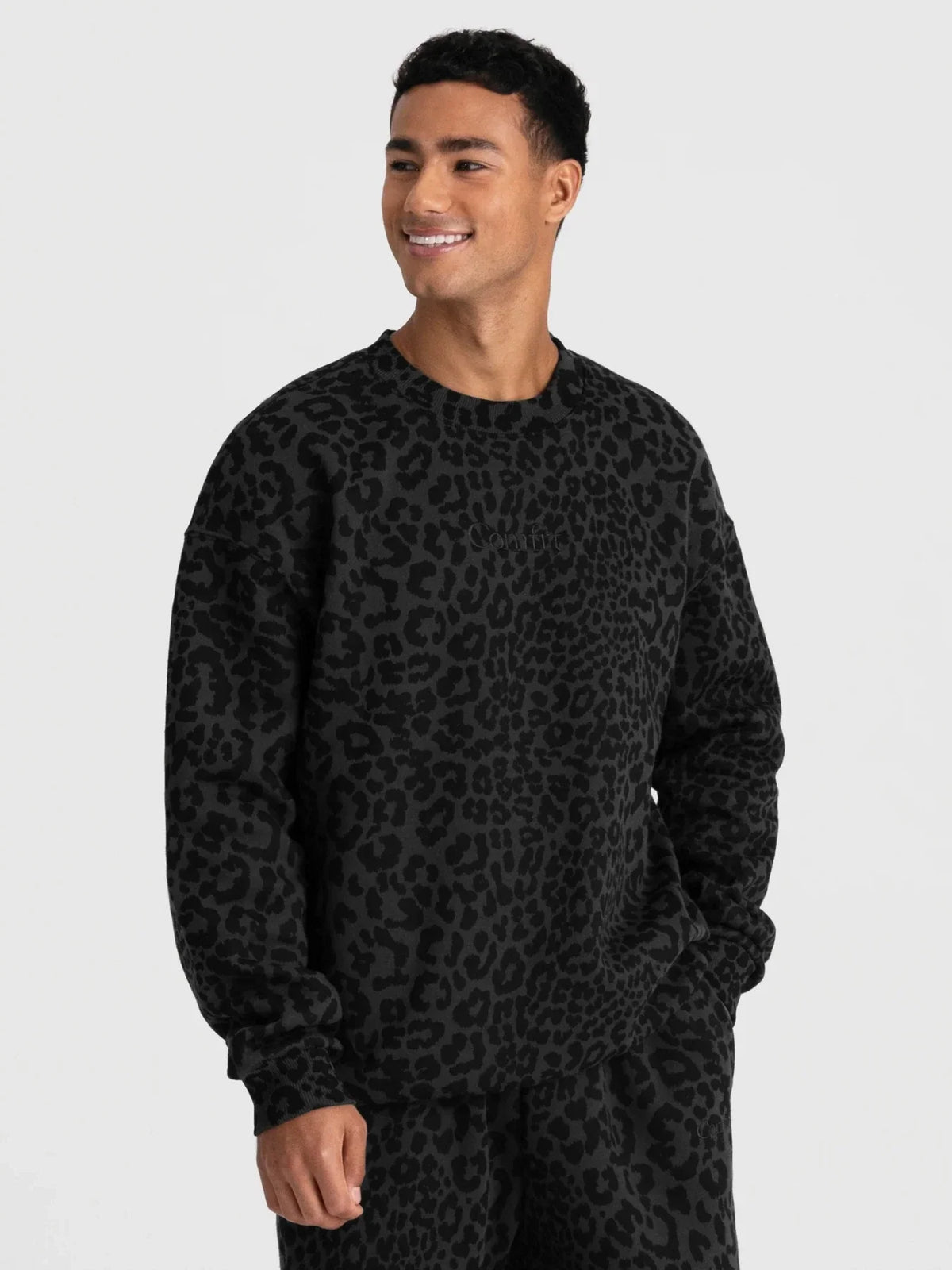 Crewneck Sweatshirt - Midnight Leopard